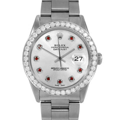 Rolex Datejust 36mm | 16014-SLV-RBY-AM-25CT-OYS