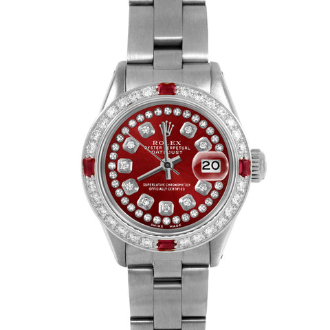 Rolex Datejust 26mm | 6917-SS-RED-STRD-4RBY-OYS
