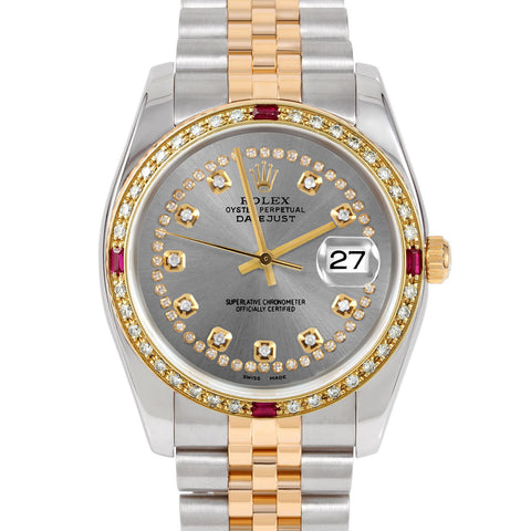 Rolex Datejust 36mm | 116233-SLT-STRD-4RBY-JBL