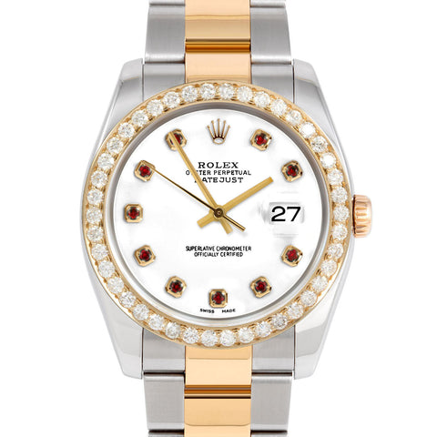 Rolex Datejust 36mm | 116233-WHT-RBY-AM-25CT-OYS