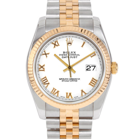 Rolex Datejust 36mm | 116233-WHT-ROM-FLT-JBL