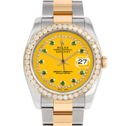 Rolex Datejust 36mm | 116233-YLW-STRE-25CT-OYS