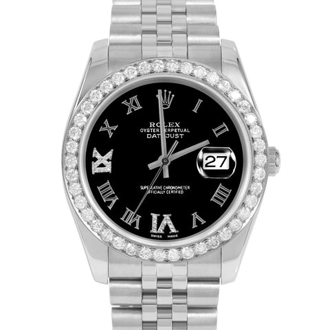 Rolex Datejust 36mm | 116234-BLK-RDR69-25CT-JBL