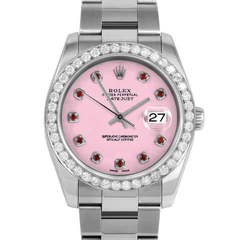 Rolex Datejust 36mm | 116234-PNK-RBY-AM-25CT-OYS