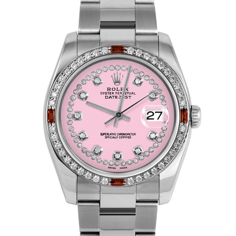 Rolex Datejust 36mm | 116234-PNK-STRD-4RBY-OYS