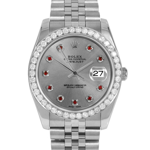 Rolex Datejust 36mm | 116234-SLT-RBY-AM-25CT-JBL