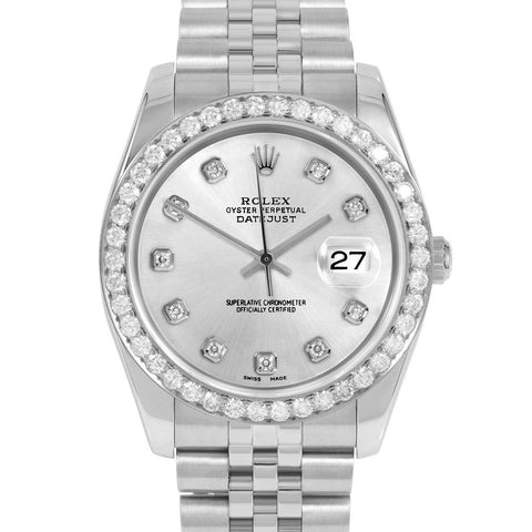 Rolex Datejust 36mm | 116234-SLV-DIA-AM-25CT-JBL