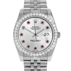 Rolex Datejust 36mm | 116234-SLV-RBY-AM-25CT-JBL