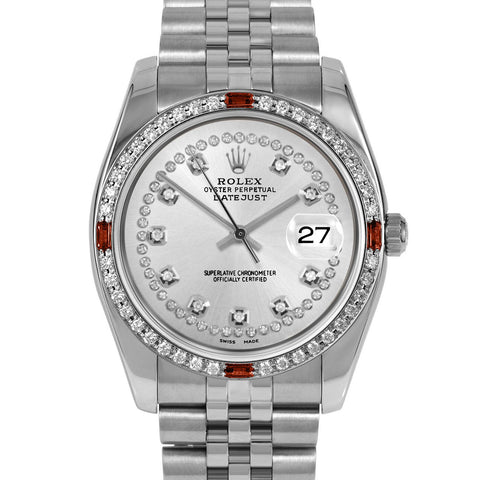 Rolex Datejust 36mm | 116234-SLV-STRD-4RBY-JBL