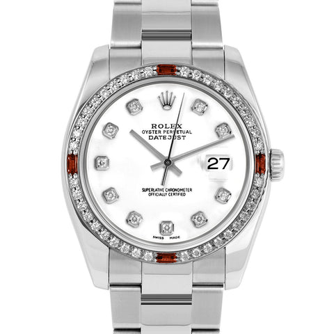 Rolex Datejust 36mm | 116234-WHT-DIA-AM-4RBY-OYS