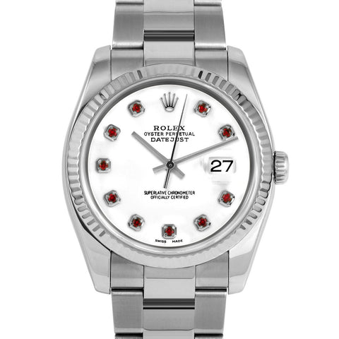 Rolex Datejust 36mm | 116234-WHT-RBY-AM-FLT-OYS