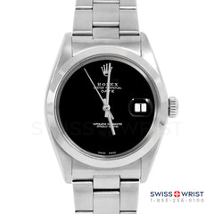 Rolex Date 34mm | 1500-SS-BLK-NOHM-SMT-OYS
