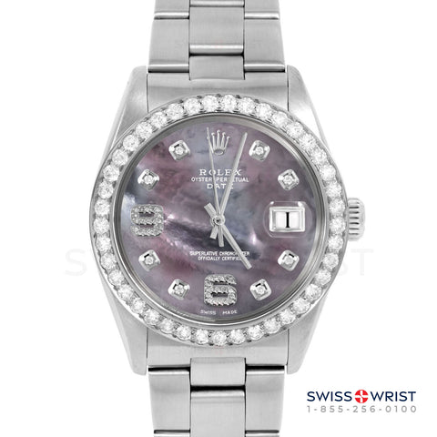 Rolex Date 34mm | 1500-SS-BMOP-8DA69-2CT-OYS