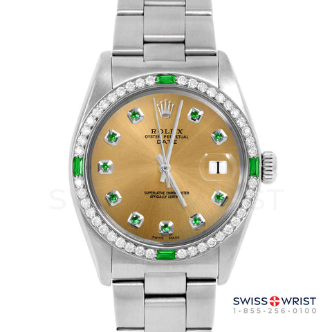 Rolex Date 34mm | 1500-SS-CHM-EMD-AM-4EMD-OYS