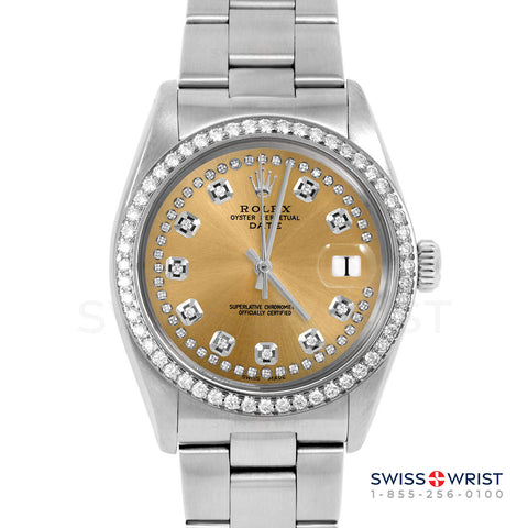 Rolex Date 34mm | 1500-SS-CHM-STRD-BDS-OYS