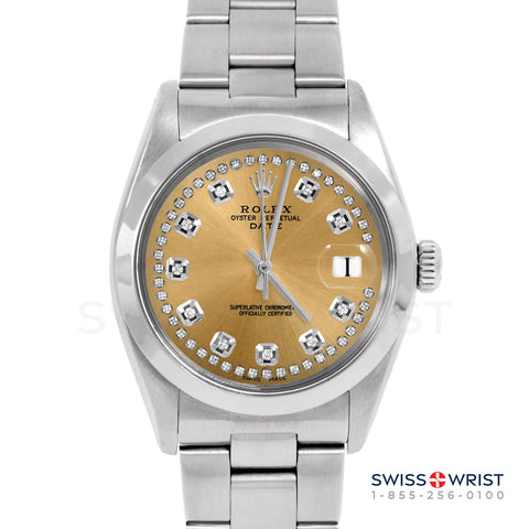 Rolex Date 34mm | 1500-SS-CHM-STRD-SMT-OYS