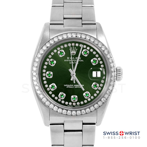 Rolex Date 34mm | 1500-SS-GRN-STRE-BDS-OYS