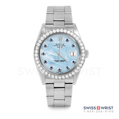 Rolex Date 34mm | 1500-SS-LBMOP-SPH-AM-2CT-OYS