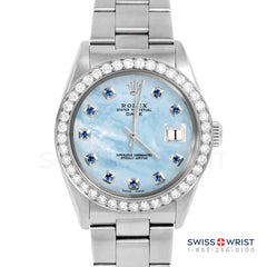 Rolex Date 34mm | 1500-SS-LBMOP-SPH-AM-2CT-OYS
