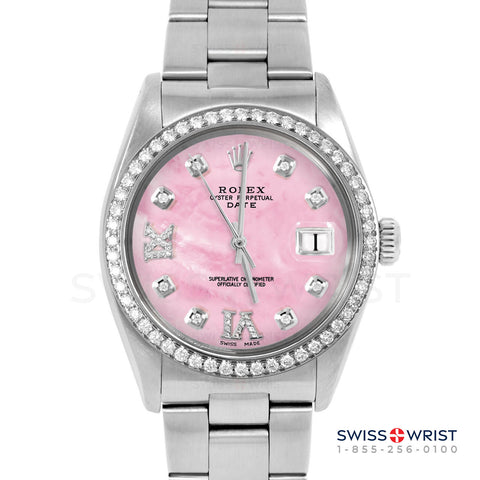 Rolex Date 34mm | 1500-SS-PMOP-8DR69-BDS-OYS