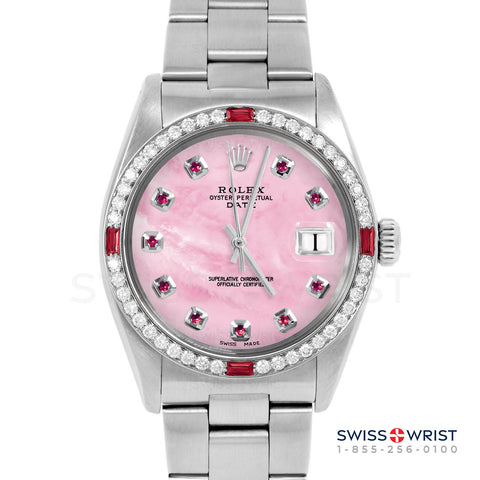 Rolex Date 34mm | 1500-SS-PMOP-RBY-AM-4RBY-OYS