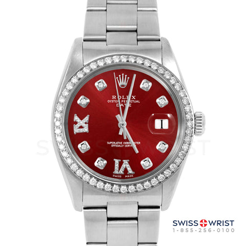 Rolex Date 34mm | 1500-SS-RED-8DR69-BDS-OYS