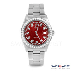 Rolex Date 34mm | 1500-SS-RED-STRD-2CT-OYS