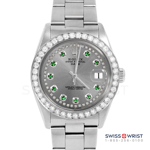 Rolex Date 34mm | 1500-SS-SLT-STRE-2CT-OYS