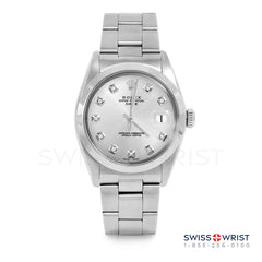 Rolex Date 34mm | 1500-SS-SLV-DIA-AM-SMT-OYS