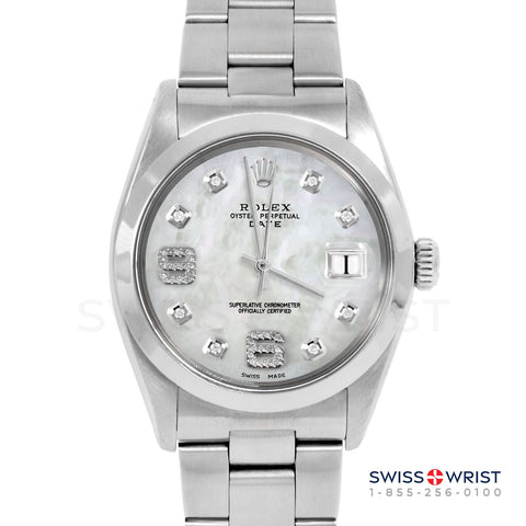 Rolex Date 34mm | 1500-SS-WMOP-8DA69-SMT-OYS