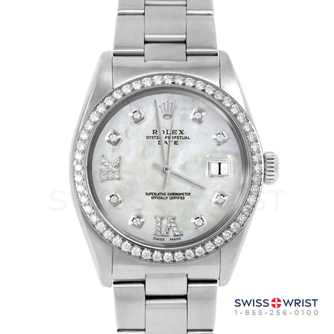 Rolex Date 34mm | 1500-SS-WMOP-8DR69-BDS-OYS