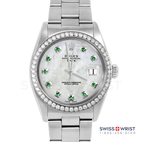 Rolex Date 34mm | 1500-SS-WMOP-EMD-AM-BDS-OYS