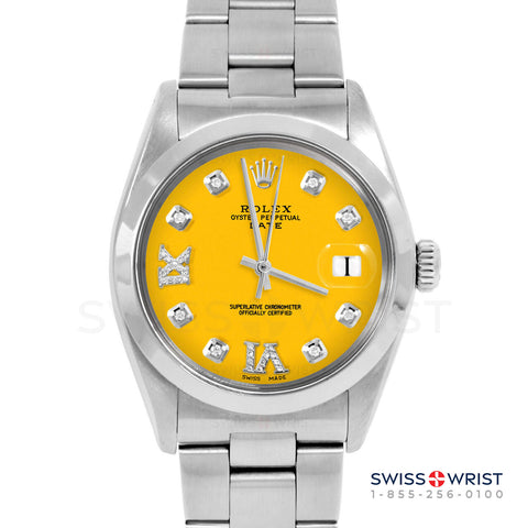 Rolex Date 34mm | 1500-SS-YLW-8DR69-SMT-OYS