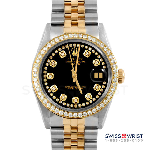 Rolex Date 34mm | 1500-TT-BLK-STRD-BDS-JBL