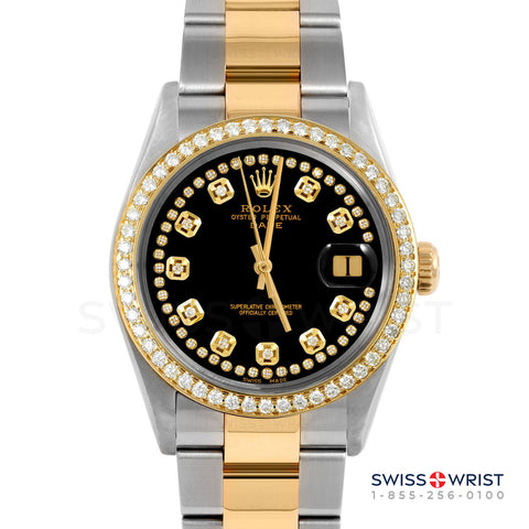 Rolex Date 34mm | 1500-TT-BLK-STRD-BDS-OYS