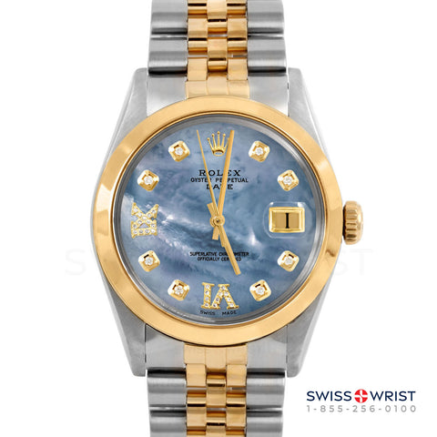 Rolex Date 34mm | 1500-TT-BLMOP-8DR69-SMT-JBL