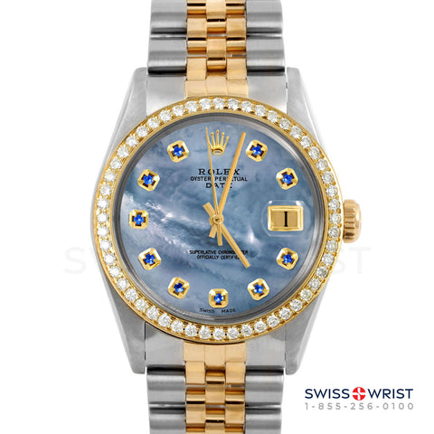 Rolex Date 34mm | 1500-TT-BLMOP-SPH-AM-BDS-JBL