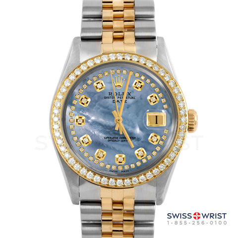 Rolex Date 34mm | 1500-TT-BLMOP-STRD-BDS-JBL