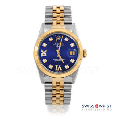 Rolex Date 34mm | 1500-TT-BLU-8DR69-SMT-JBL