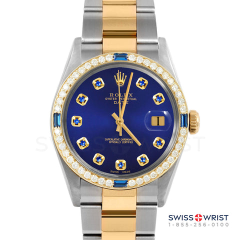 Rolex Date 34mm | 1500-TT-BLU-SPH-AM-4SPH-OYS