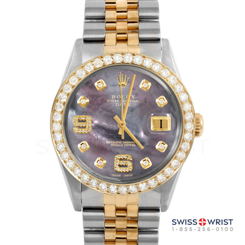 Rolex Date 34mm | 1500-TT-BMOP-8DA69-2CT-JBL