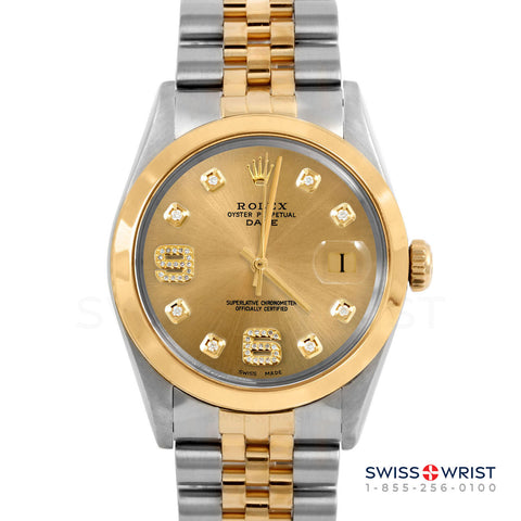 Rolex Date 34mm | 1500-TT-CHM-8DA69-SMT-JBL