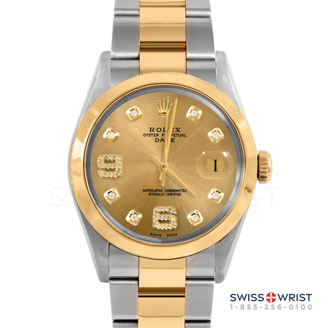 Rolex Date 34mm | 1500-TT-CHM-8DA69-SMT-OYS