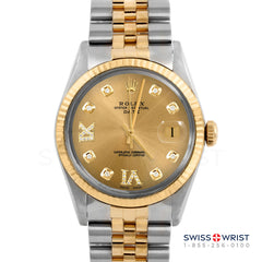 Rolex Date 34mm | 1500-TT-CHM-8DR69-FLT-JBL