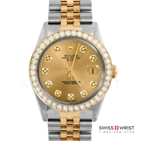 Rolex Date 34mm | 1500-TT-CHM-DIA-AM-2CT-JBL