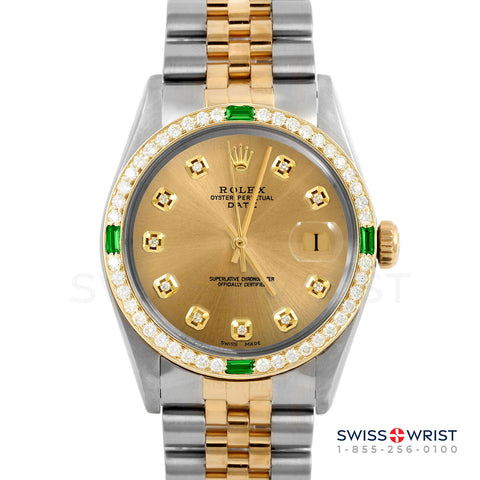 Rolex Date 34mm | 1500-TT-CHM-DIA-AM-4EMD-JBL