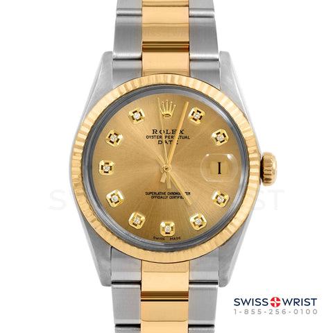 Rolex Date 34mm | 1500-TT-CHM-DIA-AM-FLT-OYS