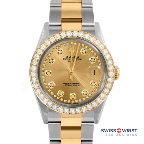 Rolex Date 34mm | 1500-TT-CHM-STRD-2CT-OYS