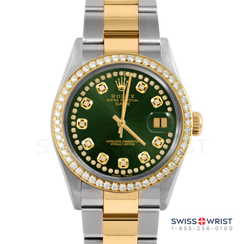 Rolex Date 34mm | 1500-TT-GRN-STRD-BDS-OYS