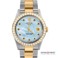 Rolex Date 34mm | 1500-TT-LBMOP-SPH-AM-2CT-OYS